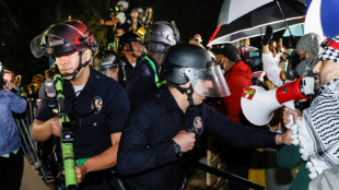 Police and protesters face-off at UCLA in campus unrest over Gaza