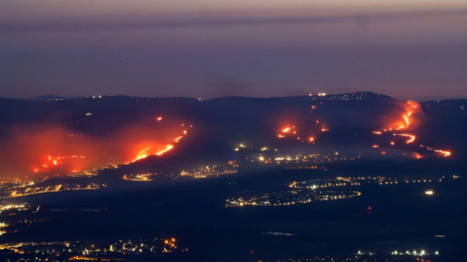 Forest fires blaze in north Israel after rockets launched from Lebanon