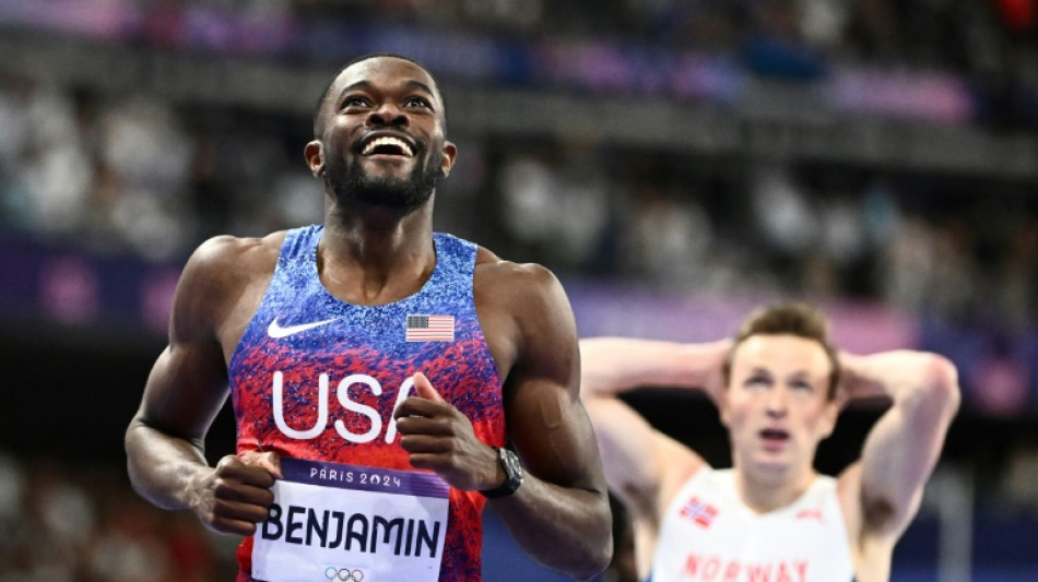 Benjamin trumps Warholm for Olympic 400m hurdles gold