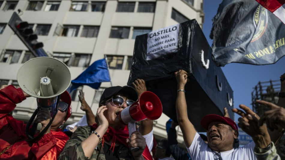 Miles marchan en las calles de Lima contra el presidente peruano