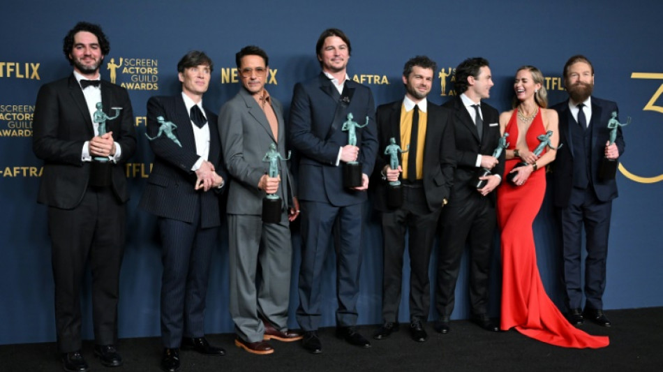 'Oppenheimer' wins top SAG prize as actors hail strike success