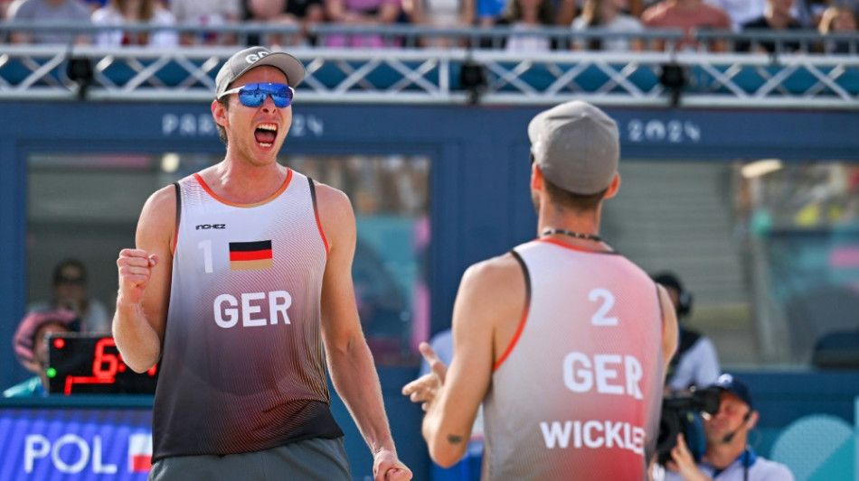 Beachvolleyball: Ehlers/Wickler im Viertelfinale