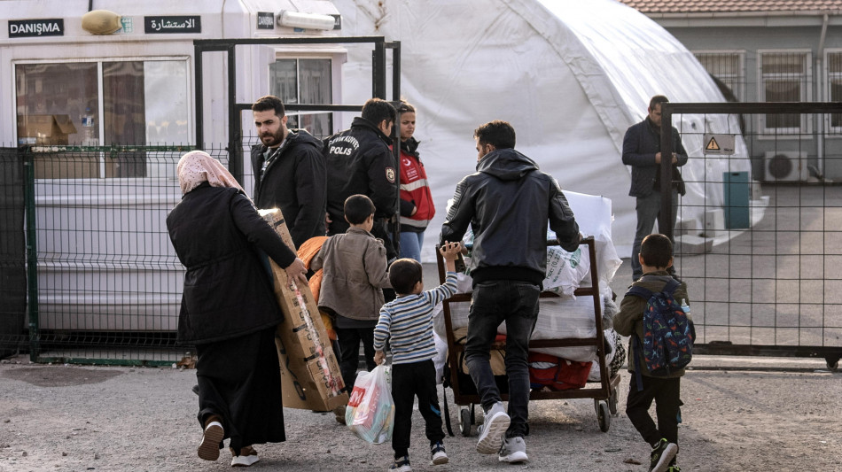 Turchia, 25mila rientrati in Siria dopo la caduta di Assad