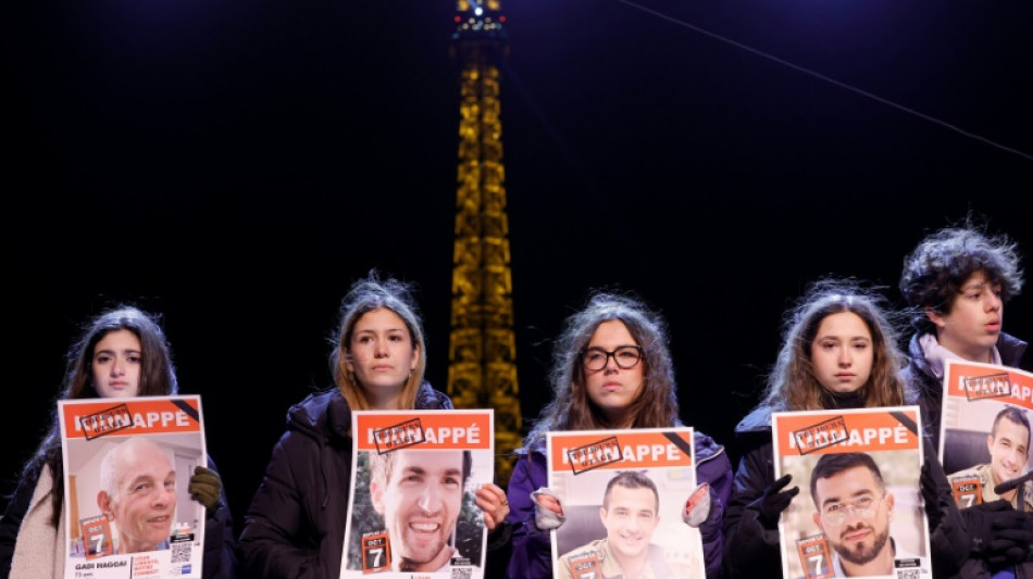 Hope, fear at Paris rally for Gaza hostages