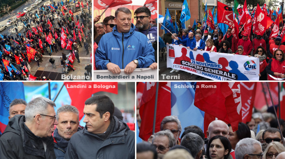 Cgil-Uil, adesione allo sciopero oltre il 70% e piazze piene